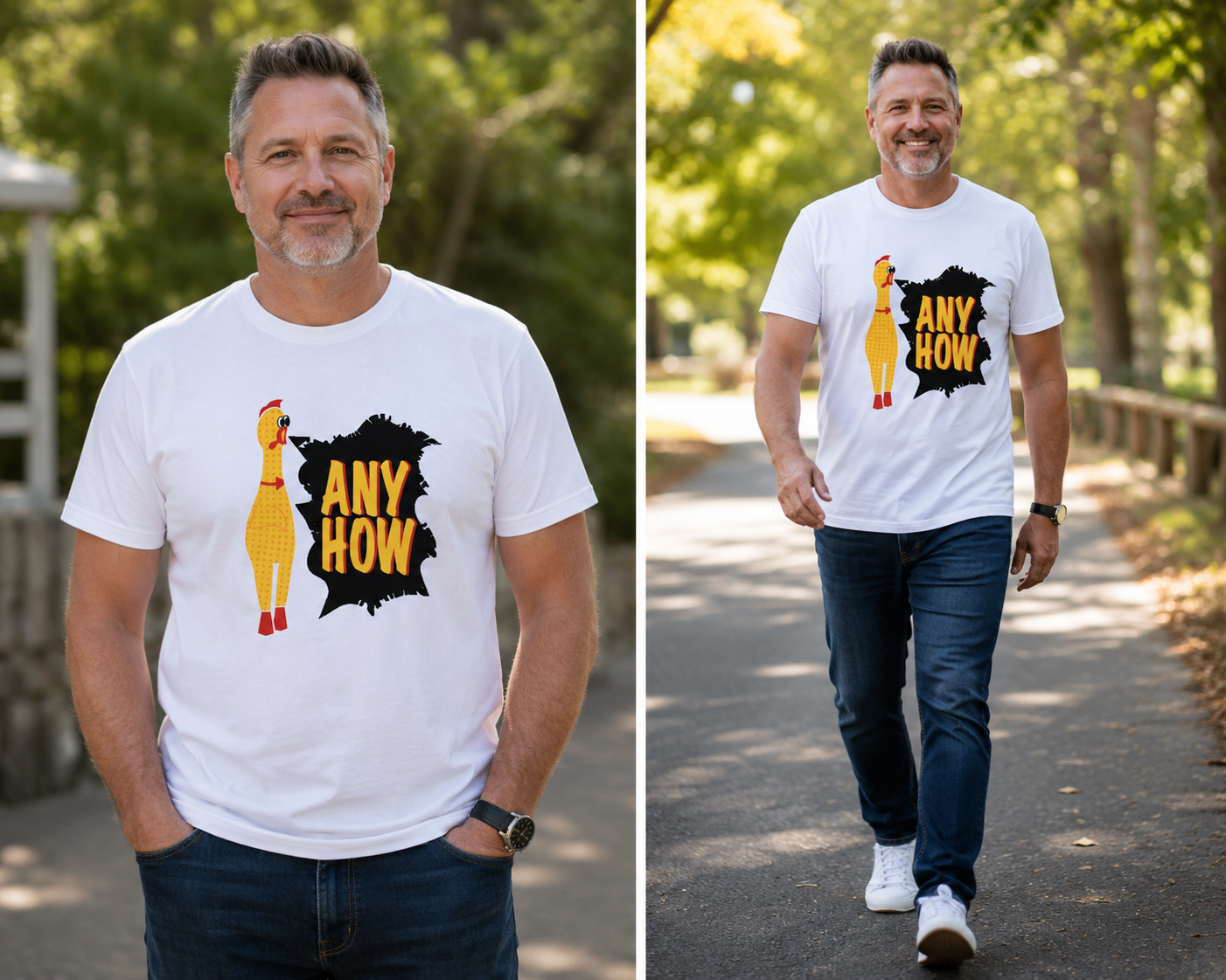 Anyhow Chicken Logo Tee — Chet Roberts Comedy Series